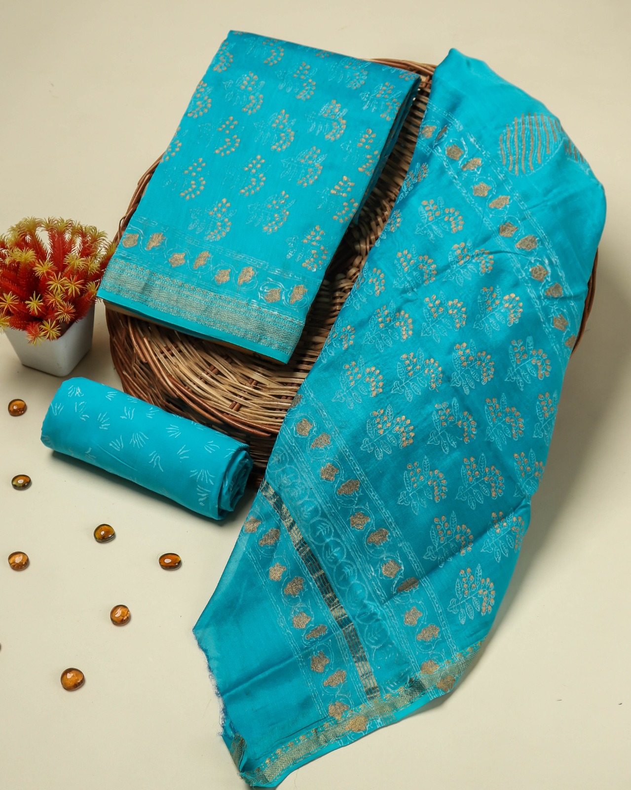 Maheshwari Silk / Cotton Dress Material - MHSD0091 | Dress materials,  Cotton dress material, Cotton dress materials